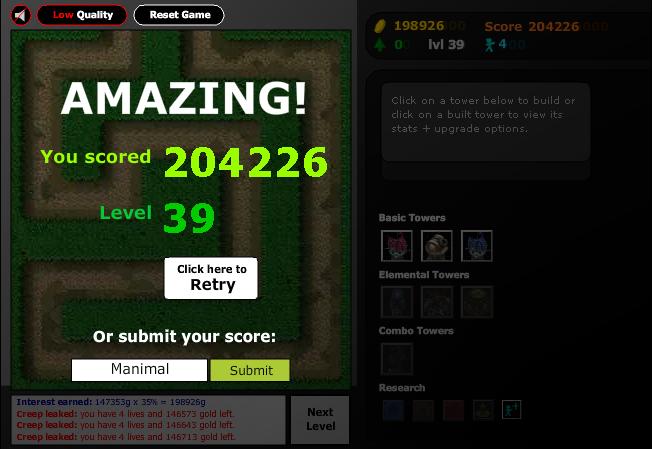 My highest score without making much efforts :D